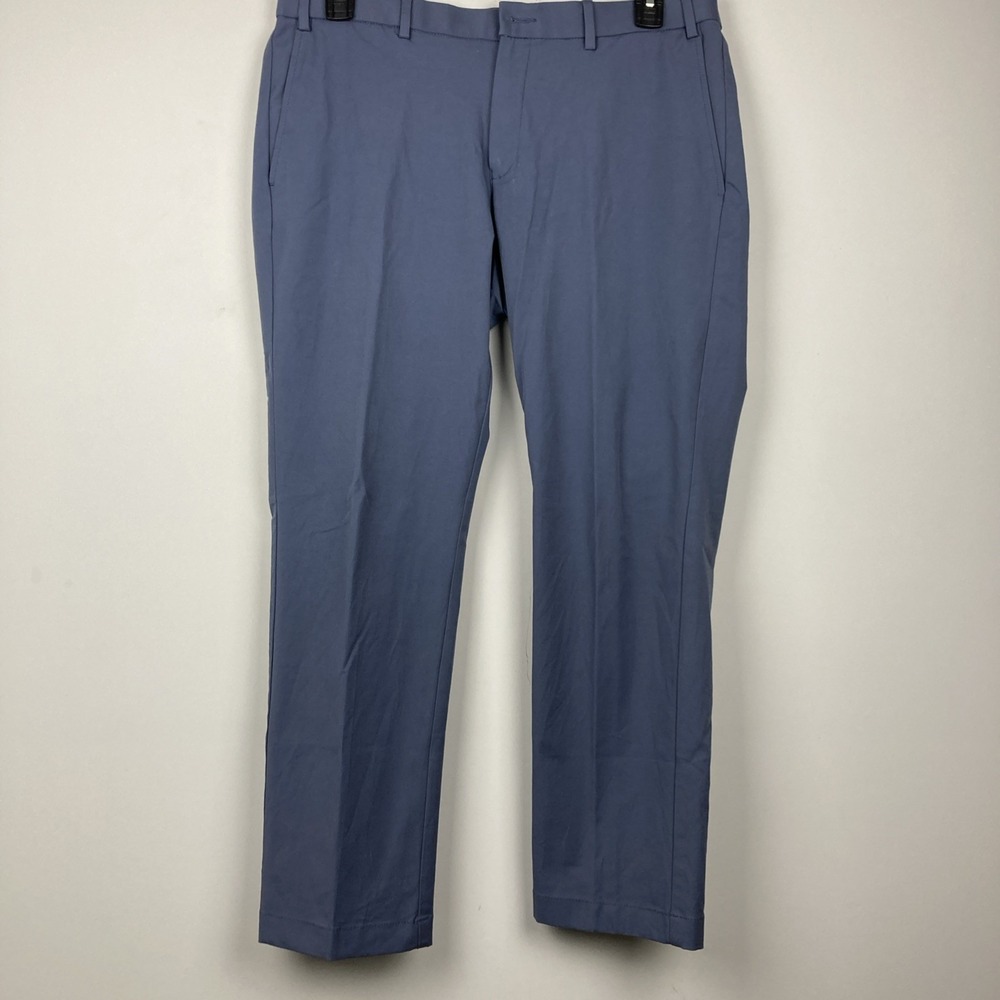Michael Kors Mens Classic fit Dress Pants 36W 29L Ash Blue Solid Stretch - Picture 6 of 11